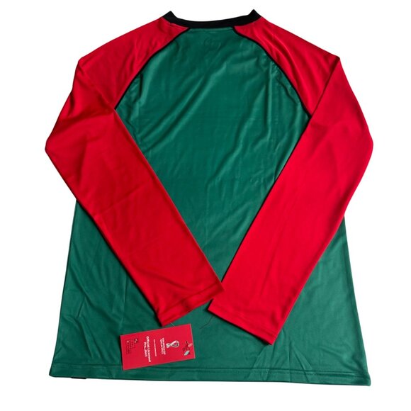 Official FIFA World Cup Qatar 2022 Mexico Long Sleeve Jersey green red sz medium - Picture 2 of 16
